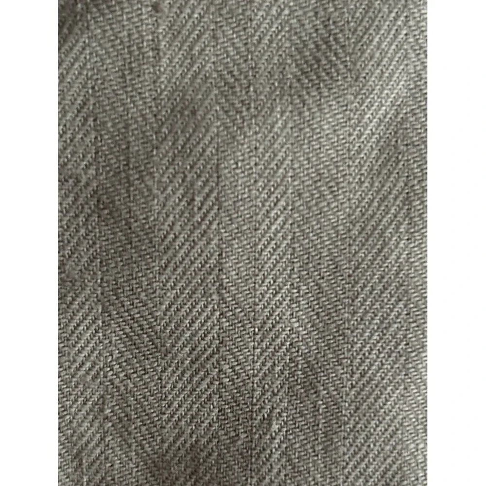 Evereve Joelle Stretch Linen Trouser Wide Leg Khaki Sz 32 Retail: $158‎